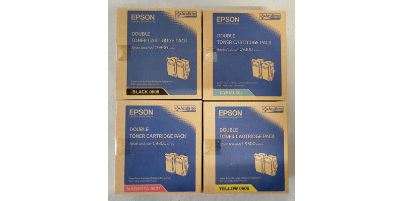 4 Toner Epson 0609 0608 0607 0606 CMYK Neu OVP A-Ware AcuLaser C9300  