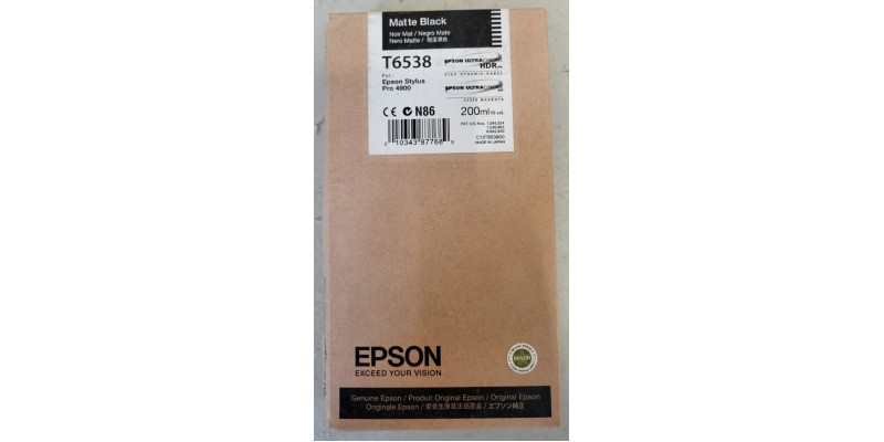 Tintenpatrone Epson T6538 Schwarz Matte Neu OVP B-Ware Original Stylus Pro 4900 