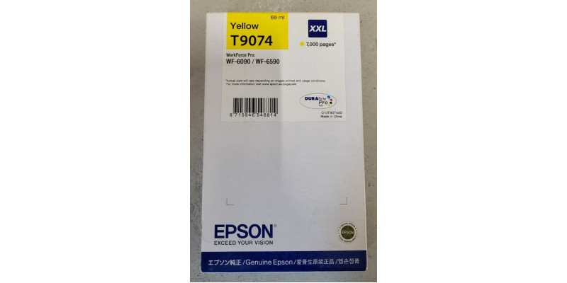 Tintenpatrone Epson T9074 Gelb Neu OVP B-Ware WF-6090 WF-6590 . 06.2021 