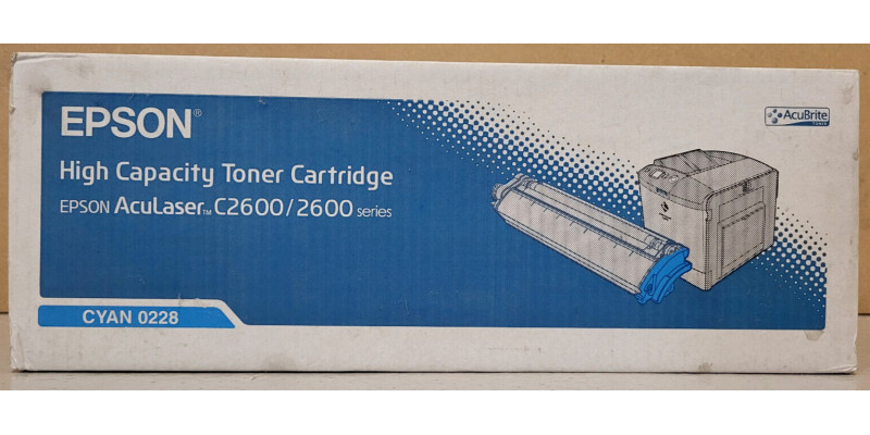 Toner Epson 0228 Cyan HC C13S050228 Neu OVP A-Ware Original AcuLaser C2600 . 