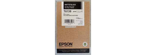 Tintenpatrone Epson T6138 Matte Schwarz Neu OVP Original Stylus Pro 4400  