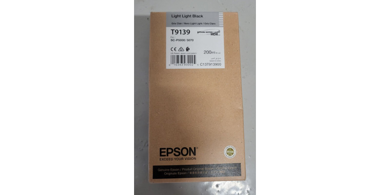 Tintenpatrone Epson T9139 Light Schwarz Neu OVP Original SC-P5000  . 