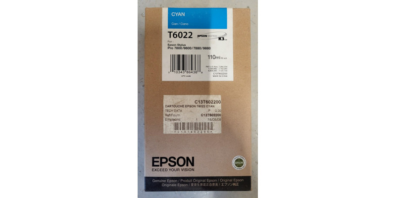 Tintenpatrone T6022 Cyan Neu OVP B-Ware Original Stylus Pro 7800 MHD: 06.2011 Rg 