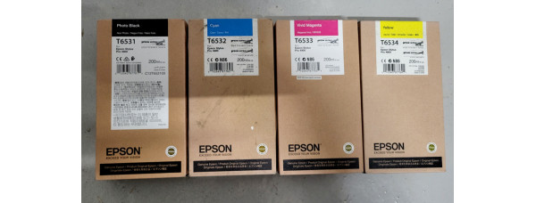 4 Tintenpatronen Epson T6531 T6532 T6533 T6534 CMYK Neu OVP Original . 