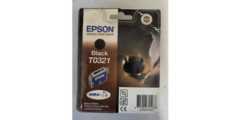 Tintenpatrone Epson T0321 Schwarz Neu OVP Original Stylus C70  