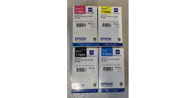 4 Tintenpatronen T7891 T7892 T7893 T7894 CMYK Neu OVP Original WF-5110 . 