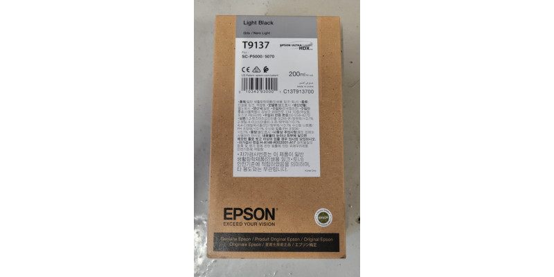 Tinte Epson T9137 Light Schwarz Neu OVP Original SC-P5000  MHD 01.2022 