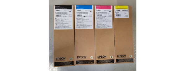 4 Tintenpatronen Epson T6941 T6942 T6943 T6944 Neu OVP A-Ware Original SC-3000 