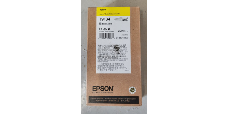 Tintenpatrone Epson T9134 Gelb Neu OVP Original SC-P5000 MHD: 04.2022  