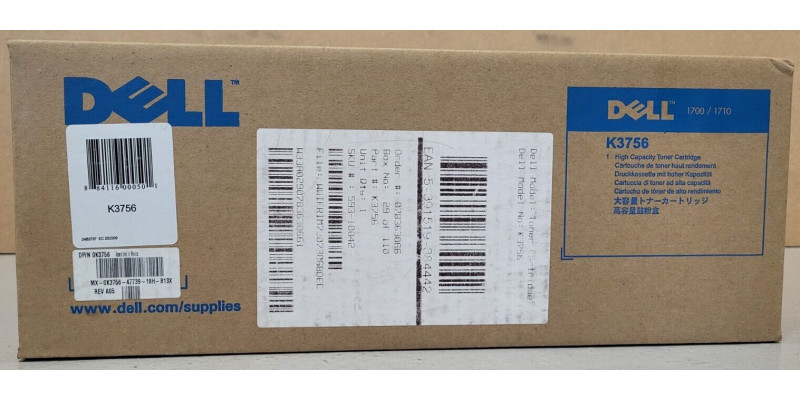 Toner Dell K3756 Schwarz HC 593-10042 Neu OVP A-Ware Original Dell 1700 . 