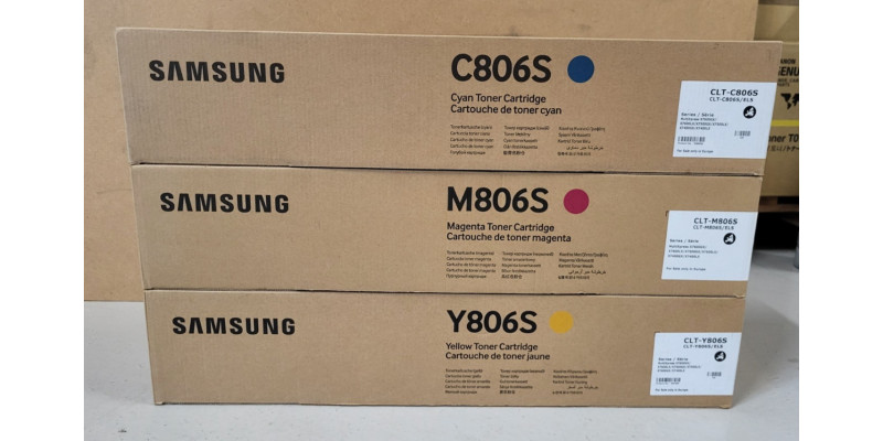 3 Toner Samsung CLT-C806S CLT-M806S CLT-Y806S Neu OVP A-Ware Original . 