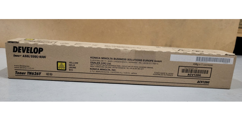Toner Develop TN626Y Gelb ACV12D0 Neu OVP Original Bizhub C650i . 