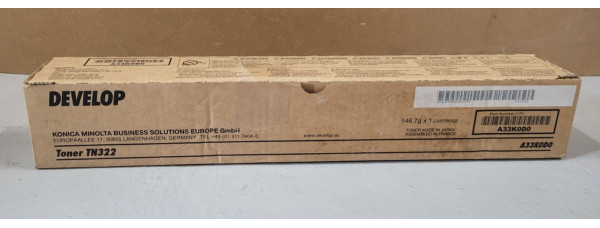 Toner Develop TN322 Schwarz A33K0D0 Neu OVP Original ineo 224e 284e Rg MwSt. 