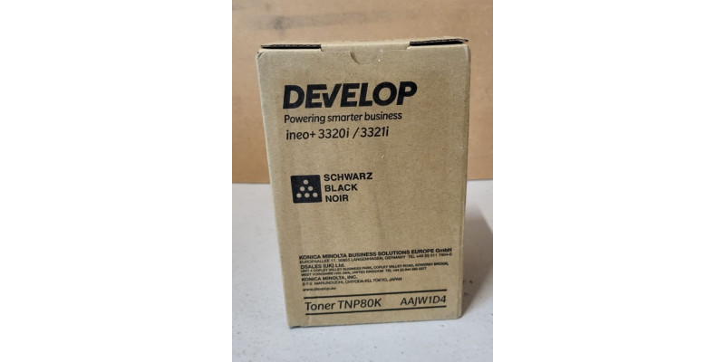Toner Develop TNP80K Schwarz AAJW1D4 Neu OVP A-Ware Original INEO +3320i Rg MwSt 