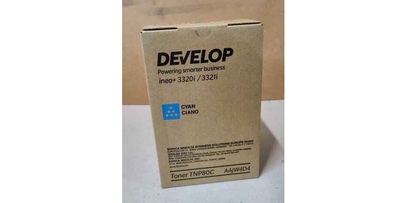 Toner Develop TNP80C Cyan AAJW4D4 Neu OVP A-Ware Original INEO +3320i Rg MwSt. 