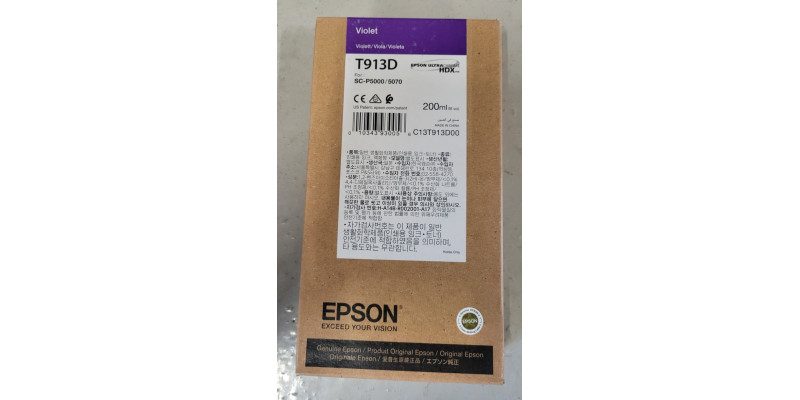 Tintenpatrone Epson T913D Violet Neu OVP Original SC-P5000 MHD: 08.2021 . 