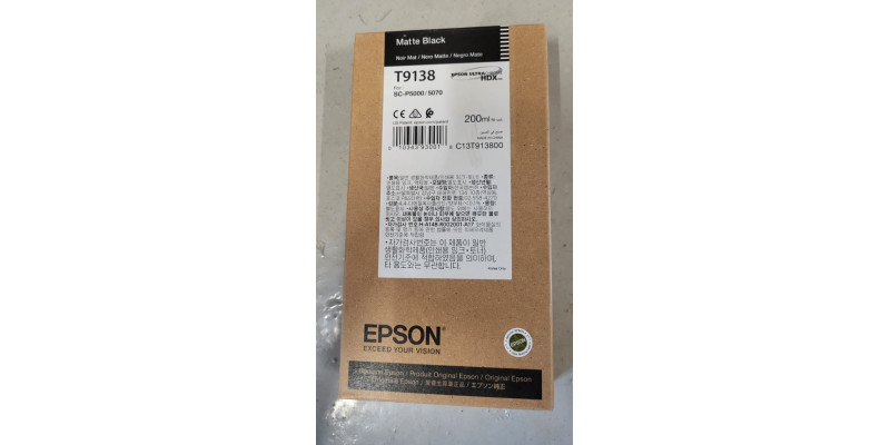 Tinte Epson T9138 Matte Black Neu OVP Original SC-P5000  MHD: 08.2021 