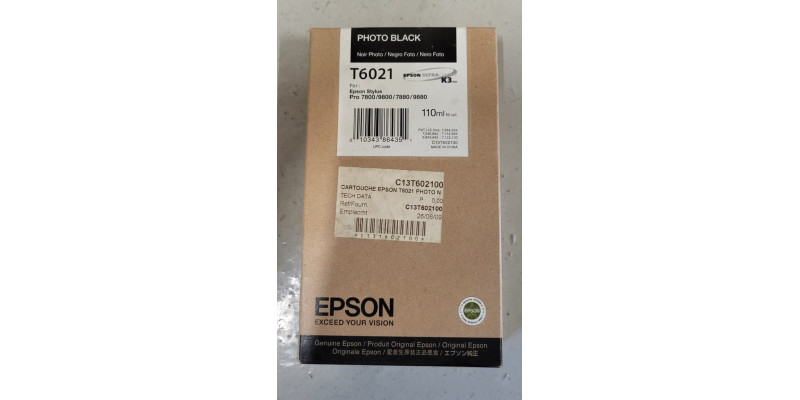 Tintenpatrone Epson T6021 Schwarz Neu OVP Original Stylus Pro 7800 MHD: 03.2011 