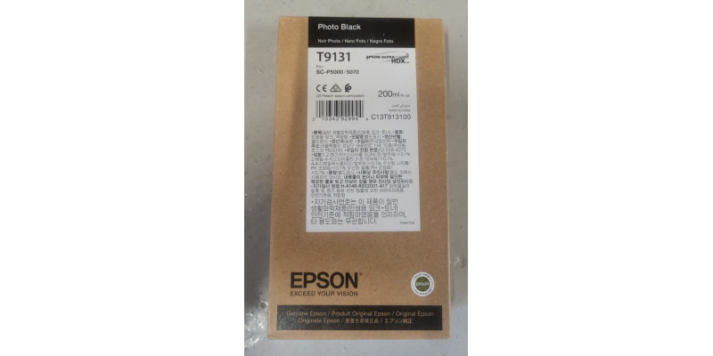 Tintenpatrone Epson T9131 Foto Schwarz Neu OVP Original SC-P5000 MHD: 11.2021 Rg 