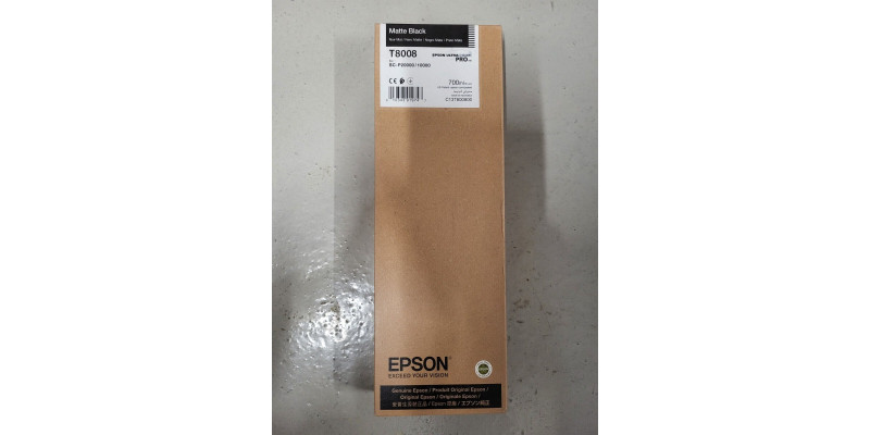 Tintenpatrone Epson T8008 Matte Schwarz Neu OVP A-Ware Original SC-P20000 09.25 