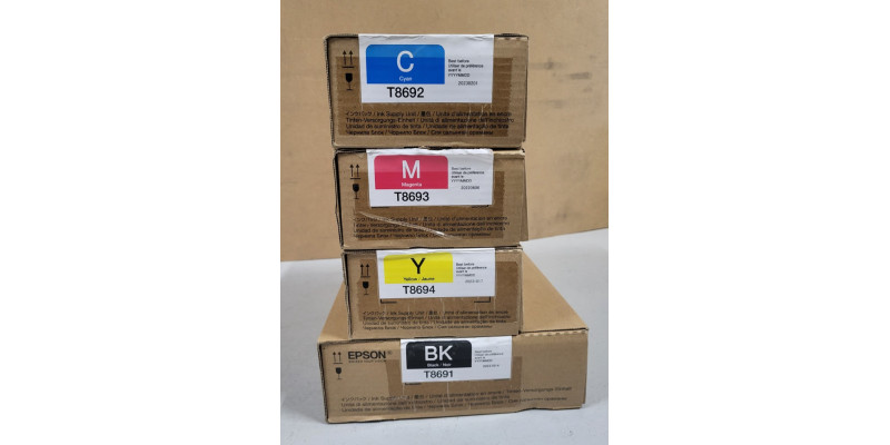 4 Tintenpatronen Epson T8691 T8692 T8693 T8694 Neu OVP Original WF-R8590 Rg 