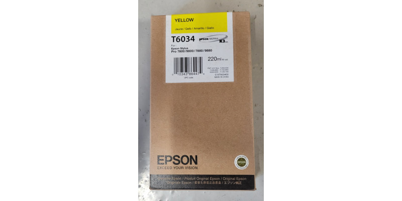 Tintenpatrone Epson T6034 Gelb Neu OVP Original Stylus Pro 7800 MHD: 06.2011 Rg 