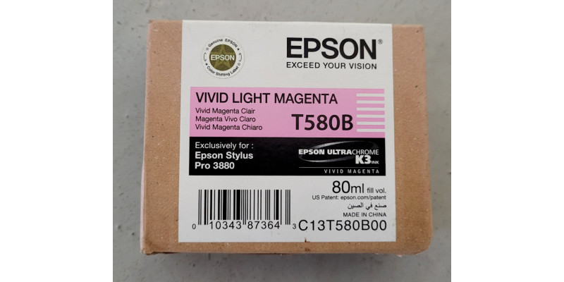 Tintenpatrone T580B Light Magenta Epson Stylus Pro 3880 Neu OVP Rg MwSt 
