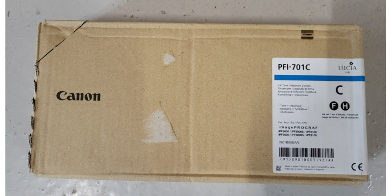 Tintenpatrone Canon PFI-701C Cyan 0901B005 Neu OVP Original iPF 8000 MHD 03.2018 