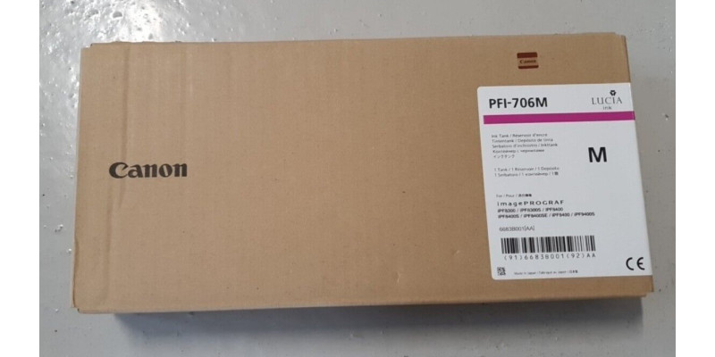 Tinte Canon PFI-706M Magenta 6683B001 Neu OVP A-Ware Original IPF8300 01.2026 